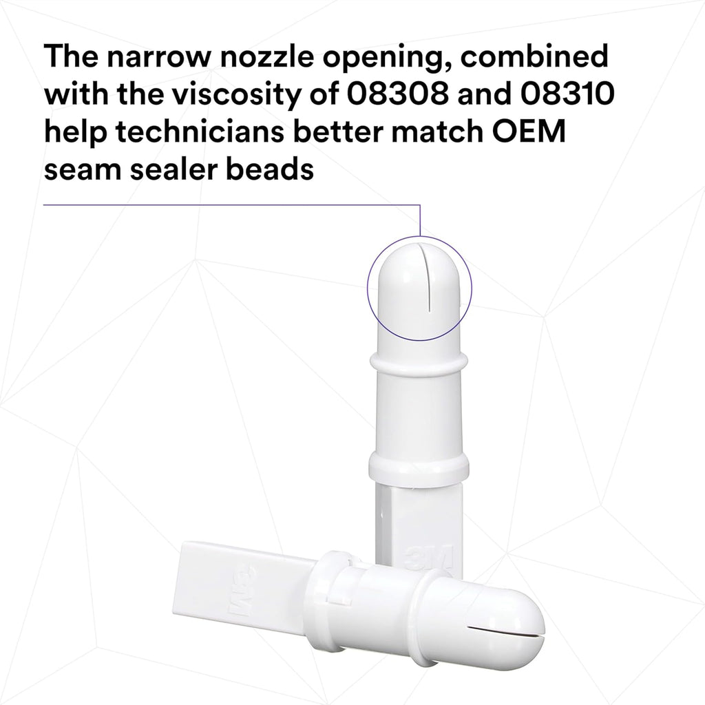 3M OEM Match Adjustable Ripple Tip, 33995, Single-Use, Pack of 10 Nozzles, OEM Style Bead, Adjustable Width, Heavy-Bodied Seam Sealer Look and Texture Replication for Collision Repair