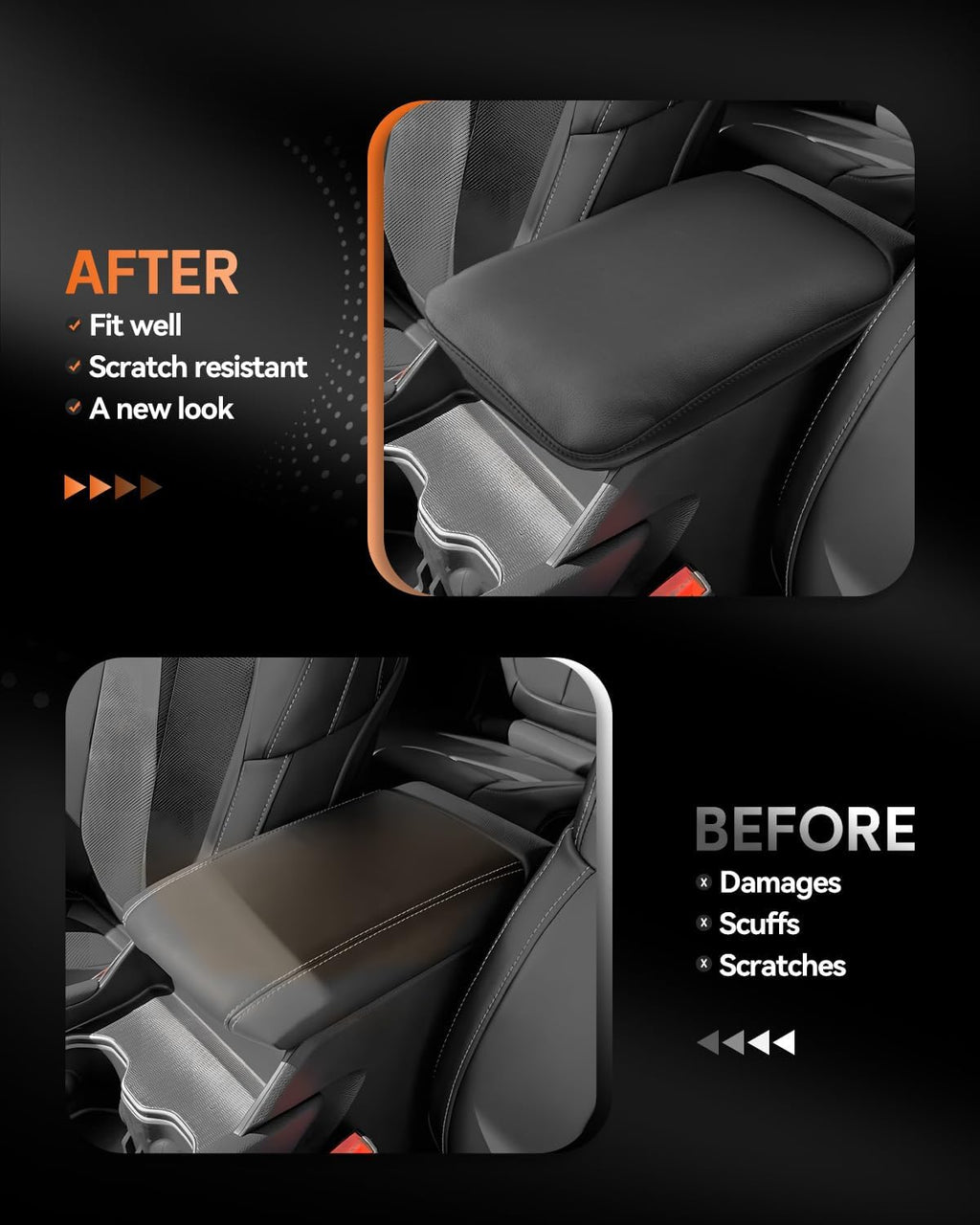 CDEFG for Jeep Grand Cherokee 4xe /L 2022-2025 Center Console Cover Armrest Box Cover for 2022 2023 2024 2025 Grand Cherokee/L Accessories (Not for Latitude Plus/Limited)