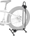 CyclingDeal Fat Snow Bike Floor Stand Parking Rack - for 24"-29" MTB Mountain & Road Bikes with Tire Width up to 5" - Bicycle Indoor Outdoor Garage Storage
