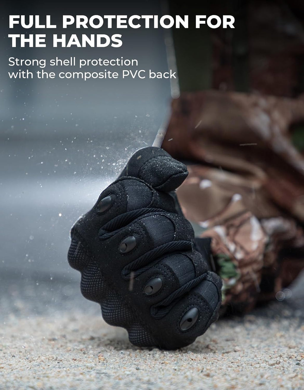 KEMIMOTO Tactical Gloves for Men, Touchscreen Motorcycle Gloves with Hard Shell & Palm Padding for Sports Motorcycle Cycling Tactical Airsoft Paintball Hunting Hiking Camping Climbing