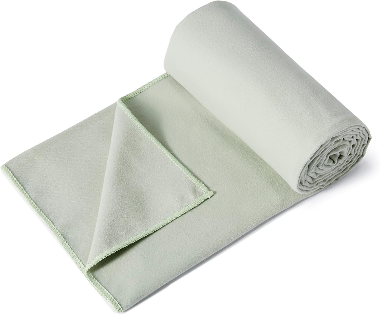 Amazon Basics Camping and Hiking Towel, Microfiber Towel, 72" L x 24" W, Fog Green