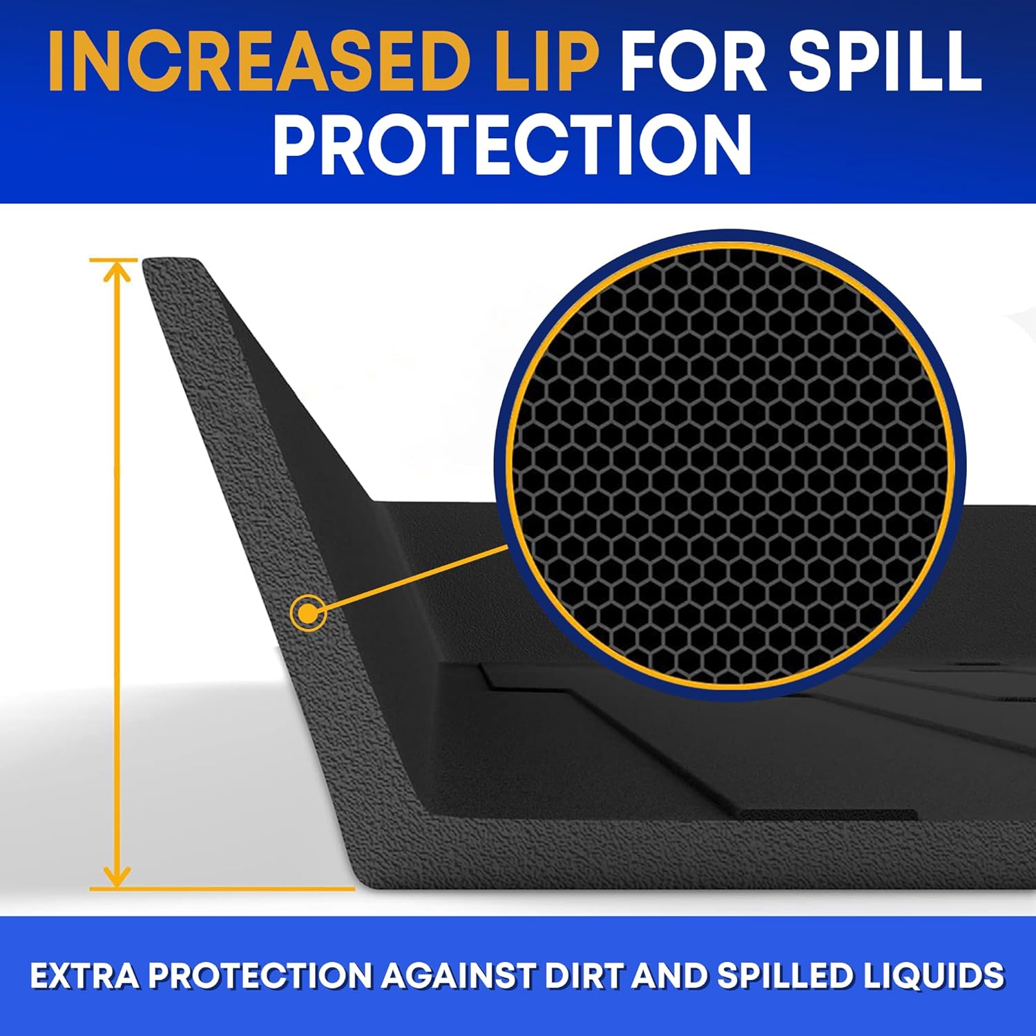Premium Cargo Liner for Audi Q7 SQ7 2018-2025 - 100% Protection - Custom Fit Car Trunk Mat - Easy-to-Wash & All-Season Black Cargo Mat - 3D Shaped Laser Measured Trunk Liners for Audi Q7 2018-2025.