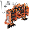 45" Large Power Tool Organizer Wall Mount with Charging Station - 3 Layer Storage Racks with 8 Cordless Drill Holder, 4 Hooks, Heavy Duty Garage Tool Organizer Storage for Workshop Pegboard Basement