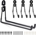 Garage Hooks Heavy Duty - 11 Inch Large Wall Mount Storage Hanger, 4 Pack Long Hook Garage Organizer for Hanging Tool, Chairs, Hoses, Ladder, Bulk Items, Ropes, etc.