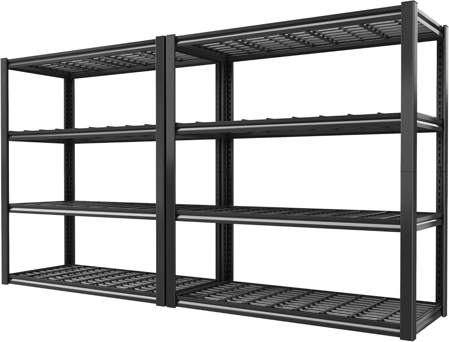 REIBII 40" W Storage Shelves 2200LBS Garage Shelving Heavy Duty Metal Shelving Adjustable Metal Shelves Industrial Shelf for Warehouse Basement Pantry Kitchen, 2 Pack