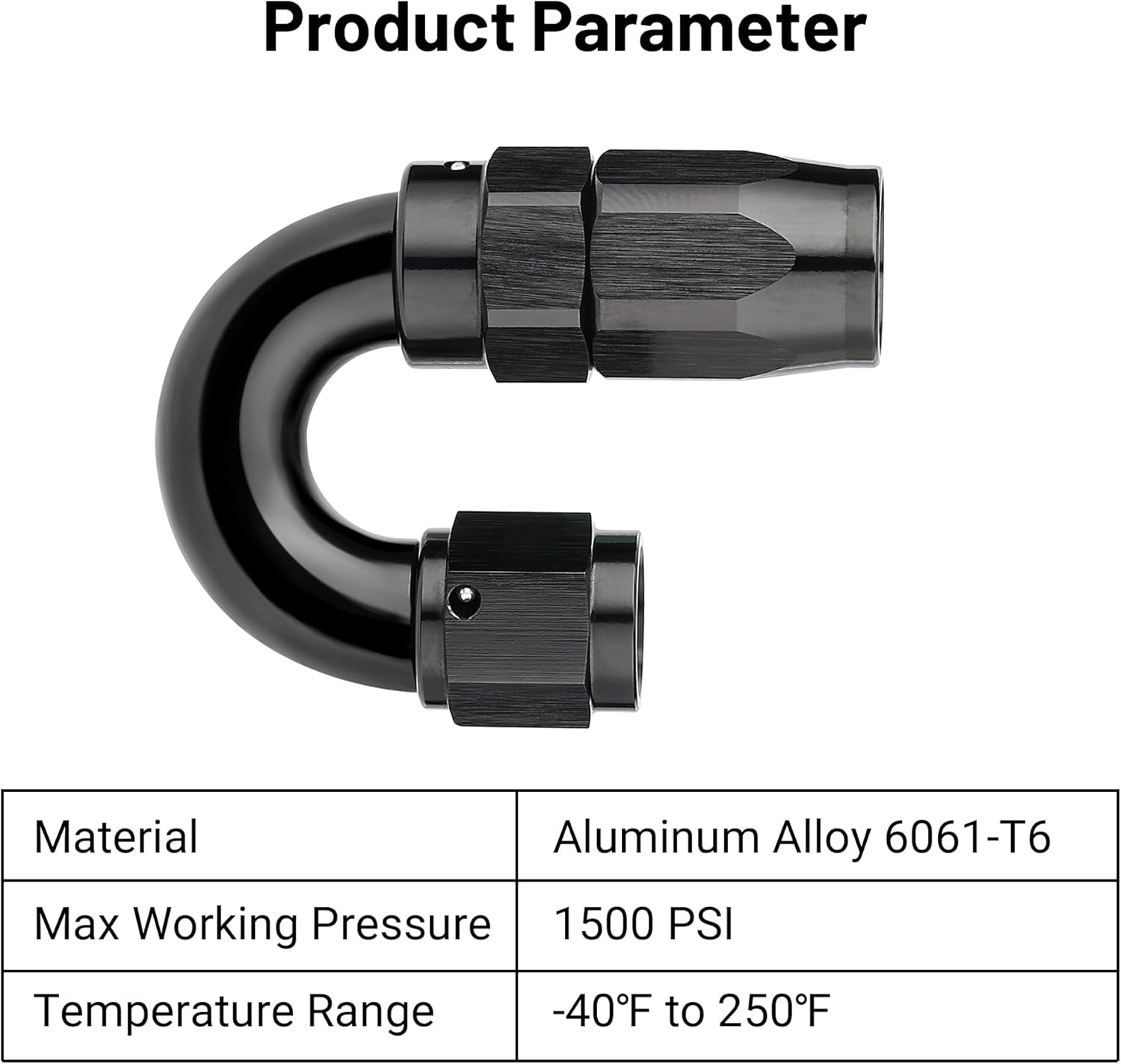 EVIL ENERGY 4AN 180 Degree One Piece Full Flow Hose End Fitting Swivel For CPE Braided Hose