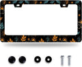 Galaxy License Plate Frame Colorful Starry Sky License Plate Stainless Steel Funny License Plate Holder for Men Women Universal Car Accessories Decoration 12.3" x 6.3"