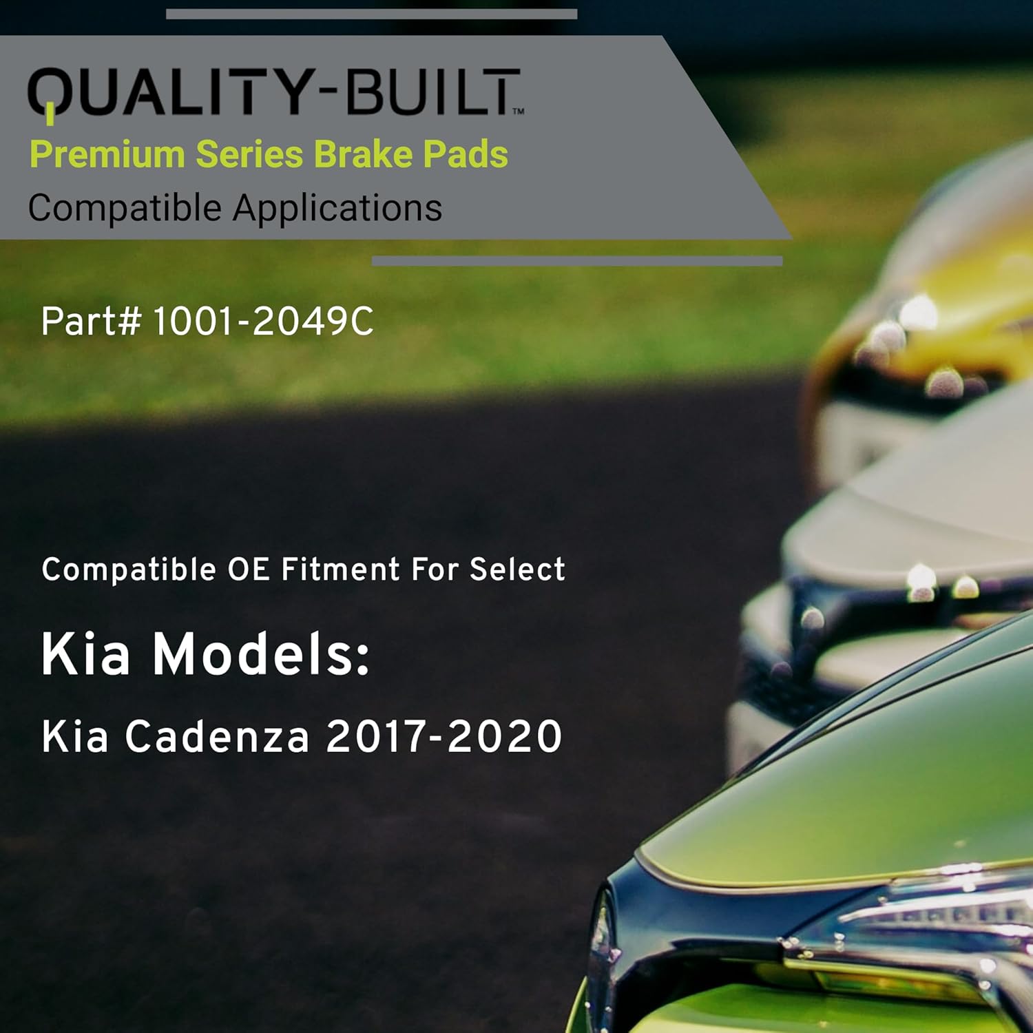 Premium Ceramic Front Brake Pads (1001-2049C) Compatible with Kia Cadenza 2017-2020