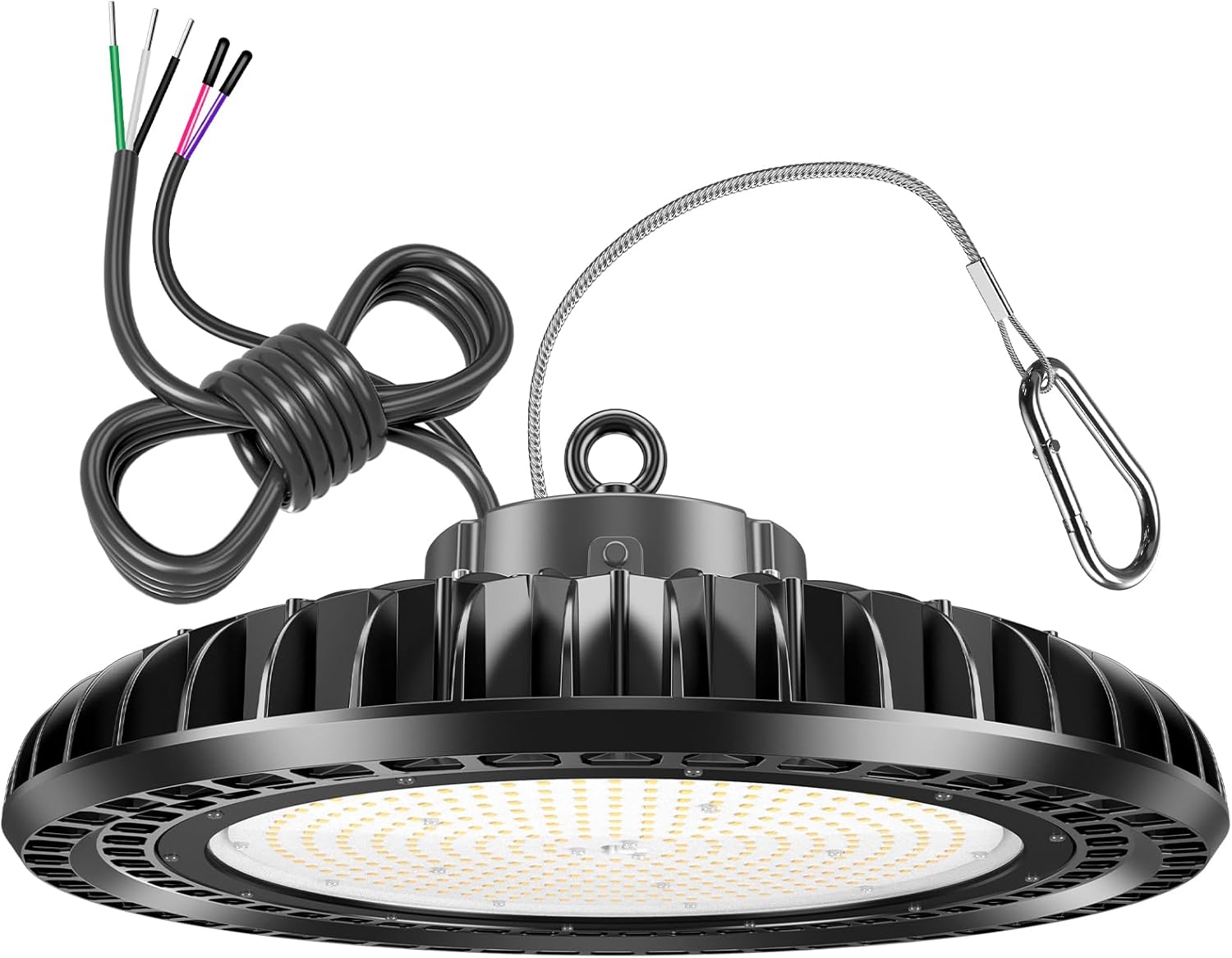 500W LED High Bay Light 72,500LM DLC ETL Listed Industrial Grade UFO Light Dimmable IP65 Waterproof 5000K Commercial Bay Lighting for Warehouse Garage Factory 110V 120V