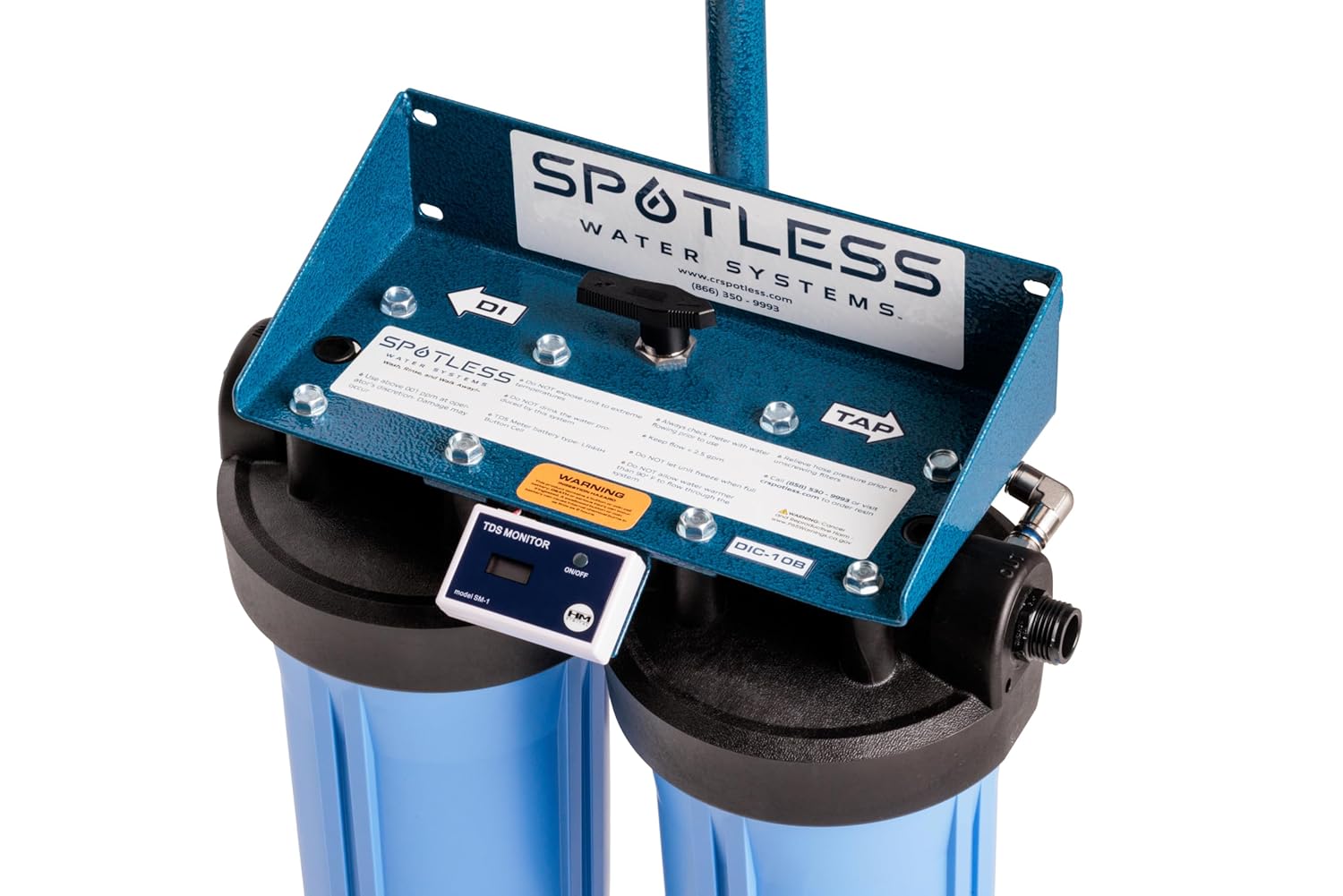 Spotless Water Systems - DIC-10B, W/Integrated Bypass | Simple Window, Solar Panel, RV & Car Wash System, Works for All Vehicles, Motorcycles, Bikes, Boats, Planes, Yachts, Towel Drying Eliminated