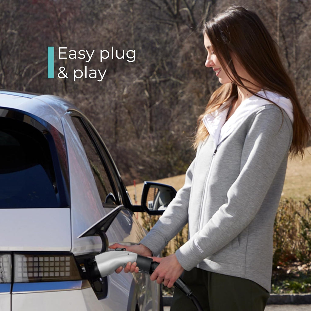 [Only for J1772 EVs ] Lectron - Tesla to J1772 Charging Adapter, Max 48A & 250V - Compatible with Tesla High Powered Connectors, Destination Chargers, and Mobile Connectors (White)