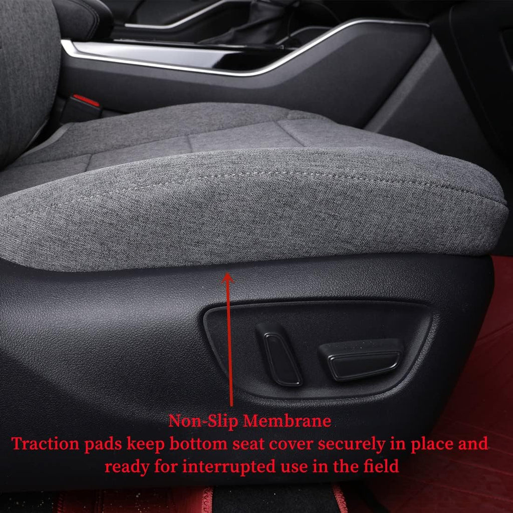 coverdream Custom Seat Covers Compatible with Select Toyota Camry XLE, XSE, XLE V6, XSE V6 2018 2019 2020 2021 2022 2023 Models (Gray,Full Set)