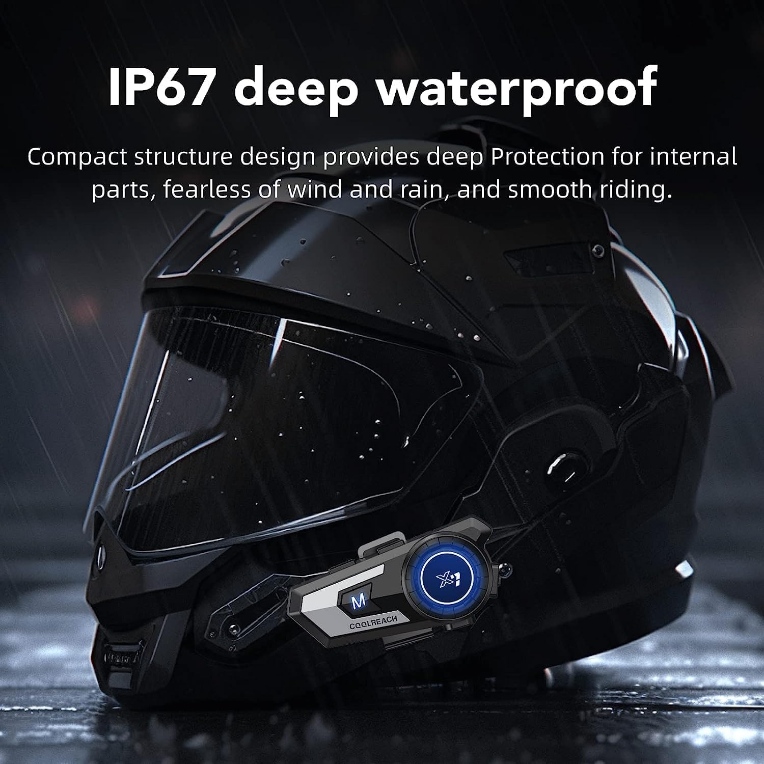 Motorcycle Helmet Bluetooth Headset,Sking Earphone,CVC Noise Cancellation Stereo Music Automatic answering,90 Hours Playing time High Sound Bluetooth Motorcycle Helmet Ultra-Thin