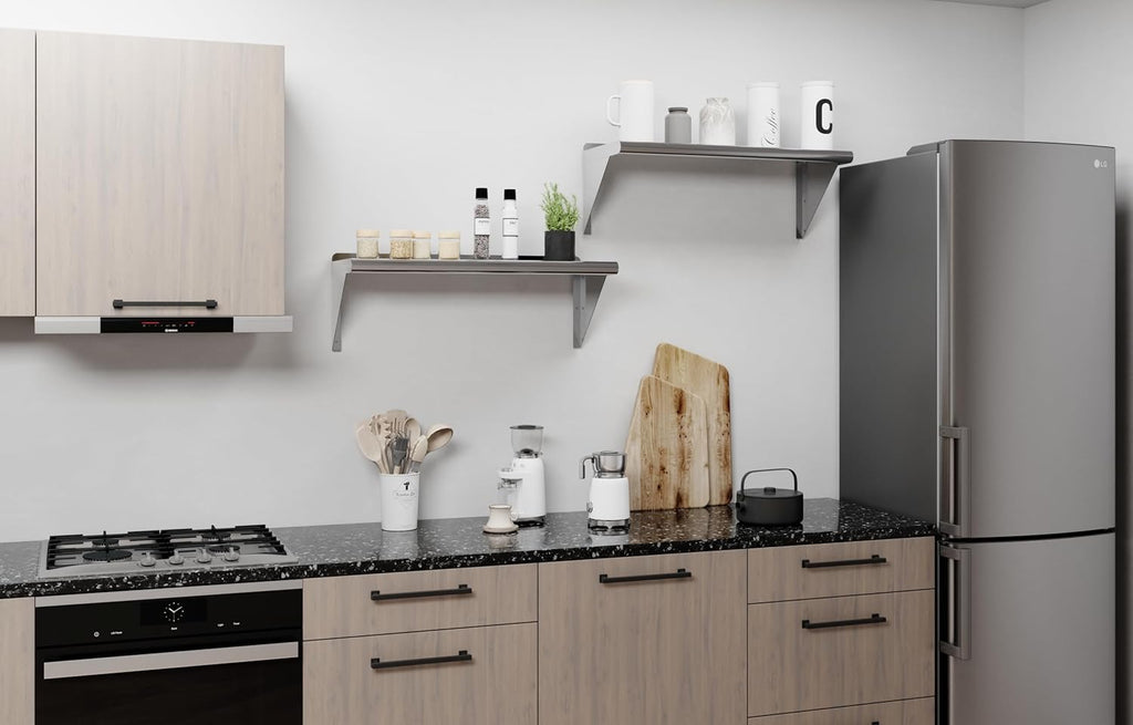 AmGood 12" X 30" Stainless Steel Wall Shelf | NSF Certified Metal Shelving