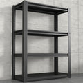 Storage Shelves,Small Shelves Unit and Storage,4 Tier Metal Shelf with Adjustable Shelves,Metal Storage Racks Heavy Duty Load 2000lb,Warehouse,Basement,Black