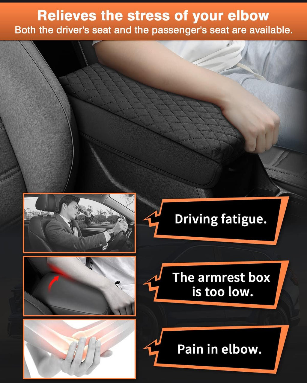 Shademax Center Console Cover for Honda CRV 2026 2025 2024 2023 Accessories CRV Armrest Cover Center Console Cushion Pad Leather Miiddle Console Lid Arm Rest Seat Box Cover Protector Anti-Scratch