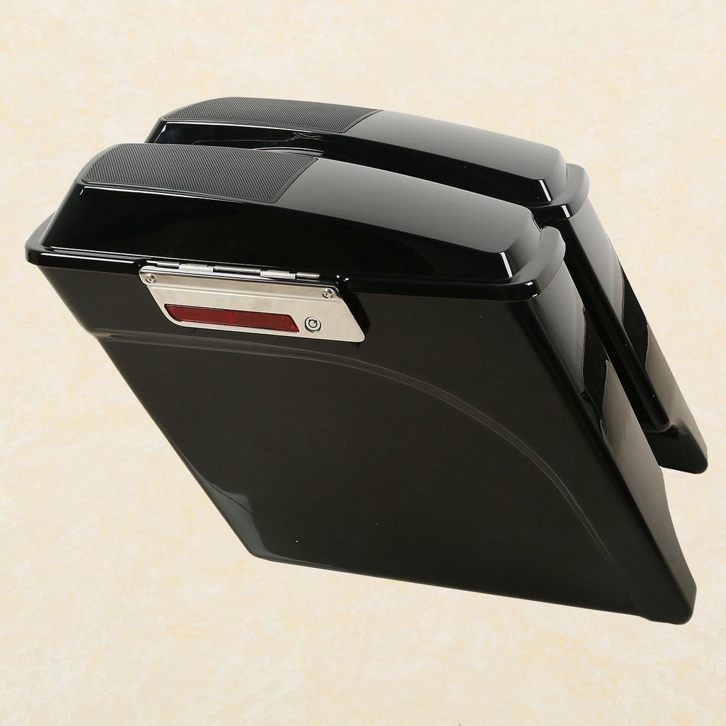 XFMT 5" Stretched Saddlebags Extended Saddle Bags W/ 6x9 Speaker Llids For Harley Touring Road King Street Glide Road Glide Electra Glide Ultra Classic 1993-2013