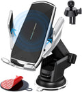 Car Phone Mount,Auto-Clamping Smart Sensor 10W Qi Fast Charging Car Front Windshield Dashboard Air Vent Phone Holder Compatible with iPhone12/12 pro max/Samsung S20/note 20 All 4.7-6.7 Inch Smartphone