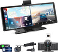 10.26" Carplay Screen for Car,Portable Car Play Screen with 4K Dash Cam,Carplay,Android Auto,1080P Backup Camera,GPS Navigation,Bluetooth,Loop Recording (10.26inch)