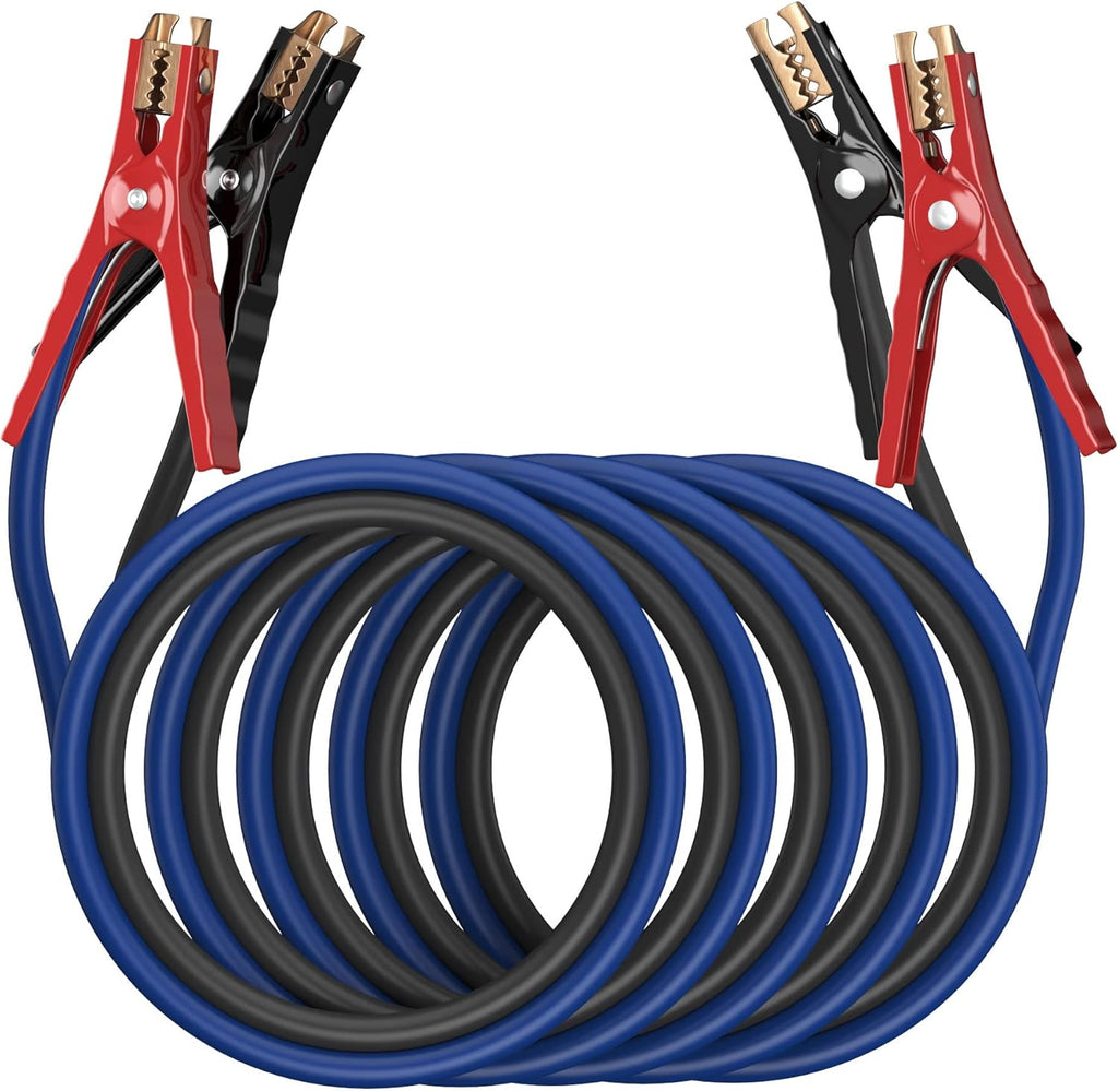 Heavy Duty Jumper Cables - 4 Gauge 20 Feet 600Amp Automotive Booster Cables for Car Battery, for Car, SUV and Trucks, Jumper Cables Kit with Carry Bag, Gloves, Brushes (4 Gauge 20 FT)…