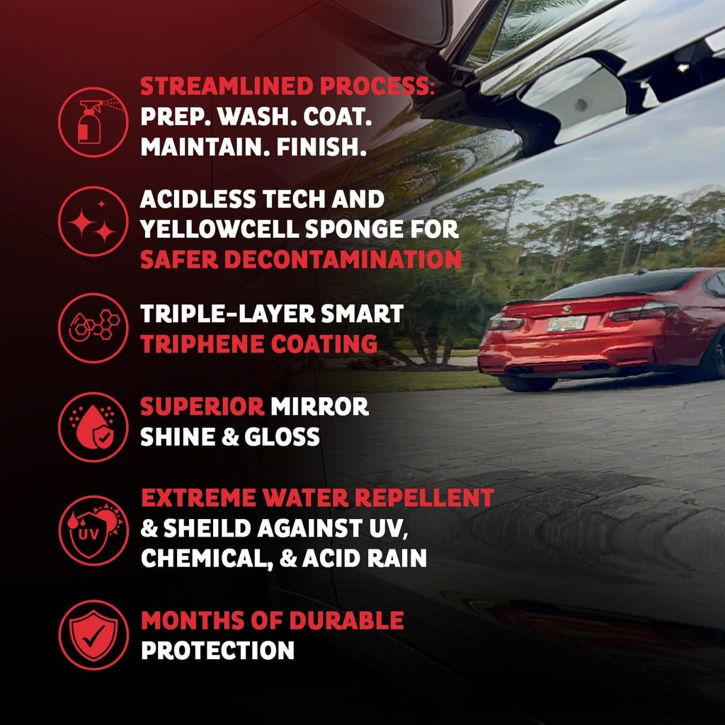 MAXL® Method Complete 9 Premium Auto Detailing Solution Bundle - All-in-One Car Detailing Kit for Deep Clean, Paint Protection, Instant Gloss, Spot-Free Drying, and Easy Rinse-Off Application