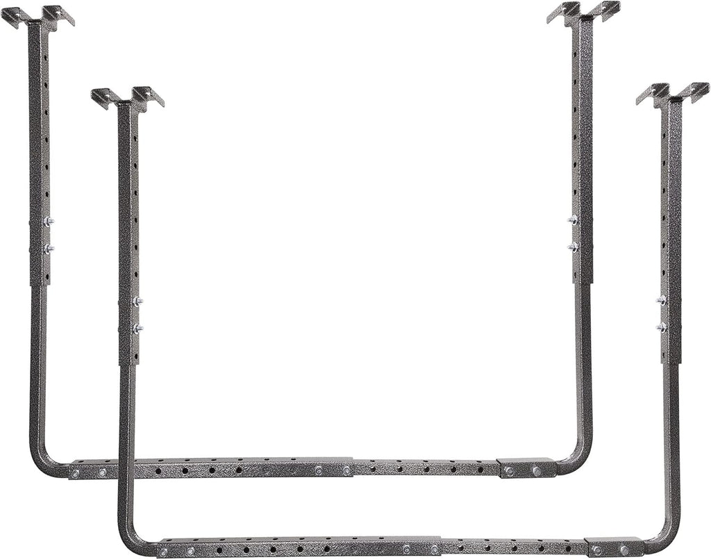 80844-10 34 in. x 26 in. Adjustable Garage Ceiling Mount Storage Rack Kit - Hammertone