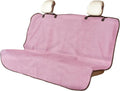 Back Seat Cover for Car Trucks Van SUV,Waterproof Rear Bench Towel Seat Covers for Dogs and Kids,Automotive Backseat Protector (Pink)