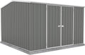 Absco Premier Storage Sheds, 10'x10' Metal Garage, DIY Backyard Shed, Utility Tool Storage, Weather & Wind Resistant Aluminum Panels & Steel Frame, Maintenance-Free, 12 Year Warranty, Woodland Gray