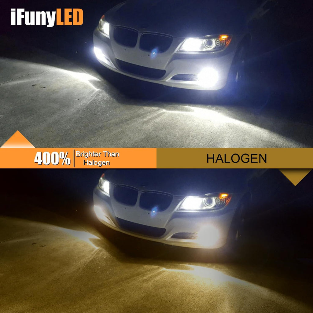 P13W 12277 LED Bulbs, Super Bright SH23W Fog Light 6500K Cool White, Pack of 2