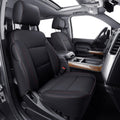 LUCKYMAN CLUB Custom Fit Seat Covers for 2014-2018 Chevy Silverado Sierra 1500 Crew Cab, 2015-2019 Silverado Sierra 2500 3500 Crew Cab (Black&Red)