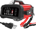 E-FAST 25A Battery Charger, 12/24V All in One Lifepo4 Lead Acid Car Battery Charger, Automotive Jump Starter, Upgraded Trickle Charger, Battery Maintainer for Car Truck Motorcycle Lawn Mower Boat