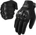 Motorcycle Gloves for Men and Women Full Finger Touchscreen Mountain Dirt Bike Gloves for Powersports BMX ATV MTB Driving Motocross Cycling Gloves(L, Black)