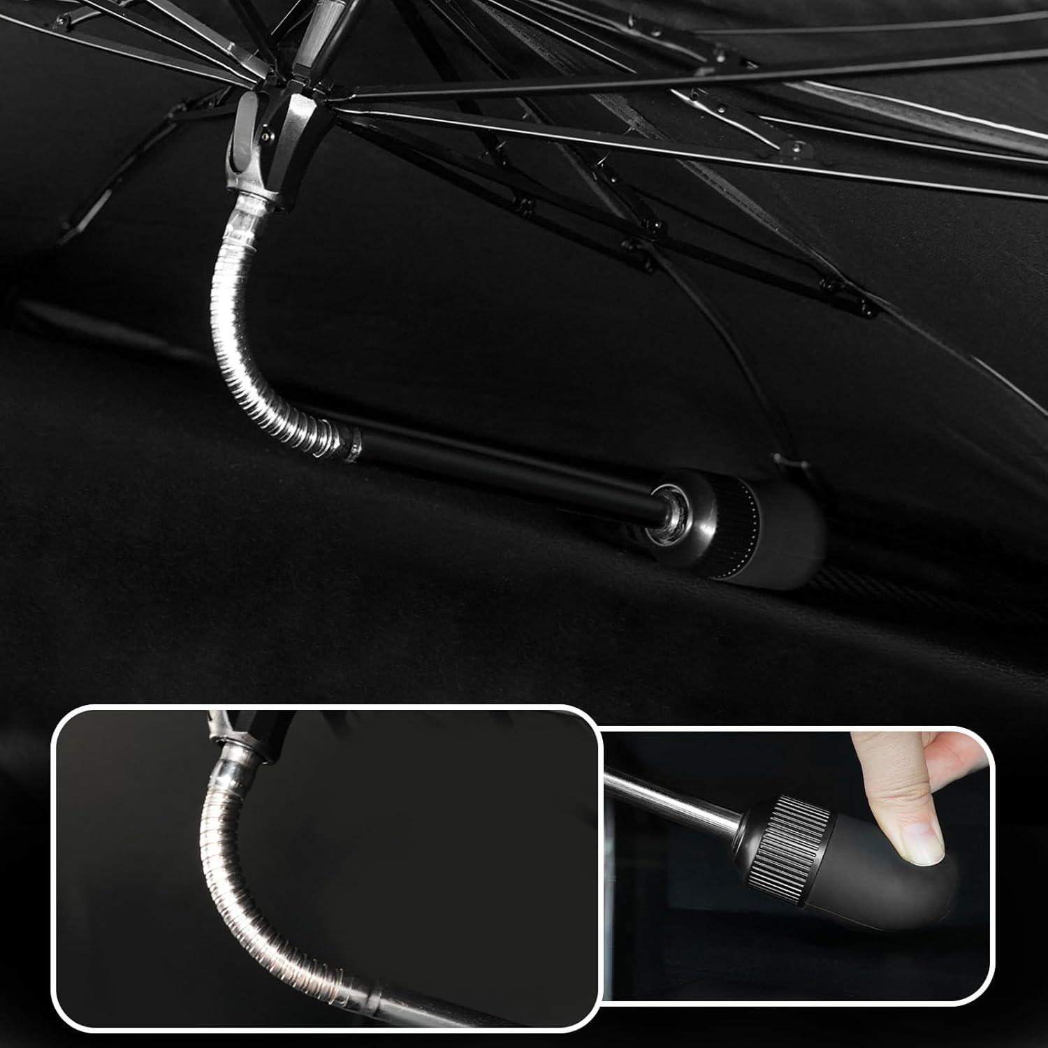 Umbrella Sunshade for Ford Transit 150 250 350 Accessories 2015-2023 2024 2025, Foldable Windshield Cover Sun Shade Umbrella Visor with UV Block Windshield (for Ford Transit 2015-2025)