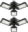 LED Garage Lights 2 Pack -80W, 8000LM 6500K Led Shop Light with 3 Deformable Panels, Basement Barn Light Garage Ceiling Lights, E26 for Garage, Warehouse, Shop, Basement