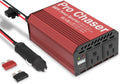 Pro Chaser 400W Vehicle Power Inverter - 12V DC to 110V AC Car Converter, Dual AC Outlets, USB-A QC 18W & USB-C PD 65W Ports, Road Trip Charging Companion with Replaceable in-Line Fuse