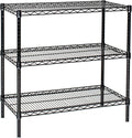 Omega 14" Deep x 30" Wide x 54" High 3 Tier Black Starter Shelving Unit