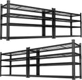 Storage Shelves Heavy Duty 4 PCS, 48"L x 18"W x 60"H Garage Wire Shelving Unit Loads 2640LBS, 4-tier Adjustable Metal Industrial Utility Shelf Rack for Kitchen, Laundry, Pantry, Warehouse, Basement