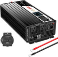 Xijia 2000w(Peak Power 4000W) dc 48v to ac 120v Inverter Pure sine Wave 60HZ Converter with Bluetooth Remote Control LCD Screen 2 AC outlets for Camping, Boat,Outdoor (DC48V (Range 40V-60V) 2000W)