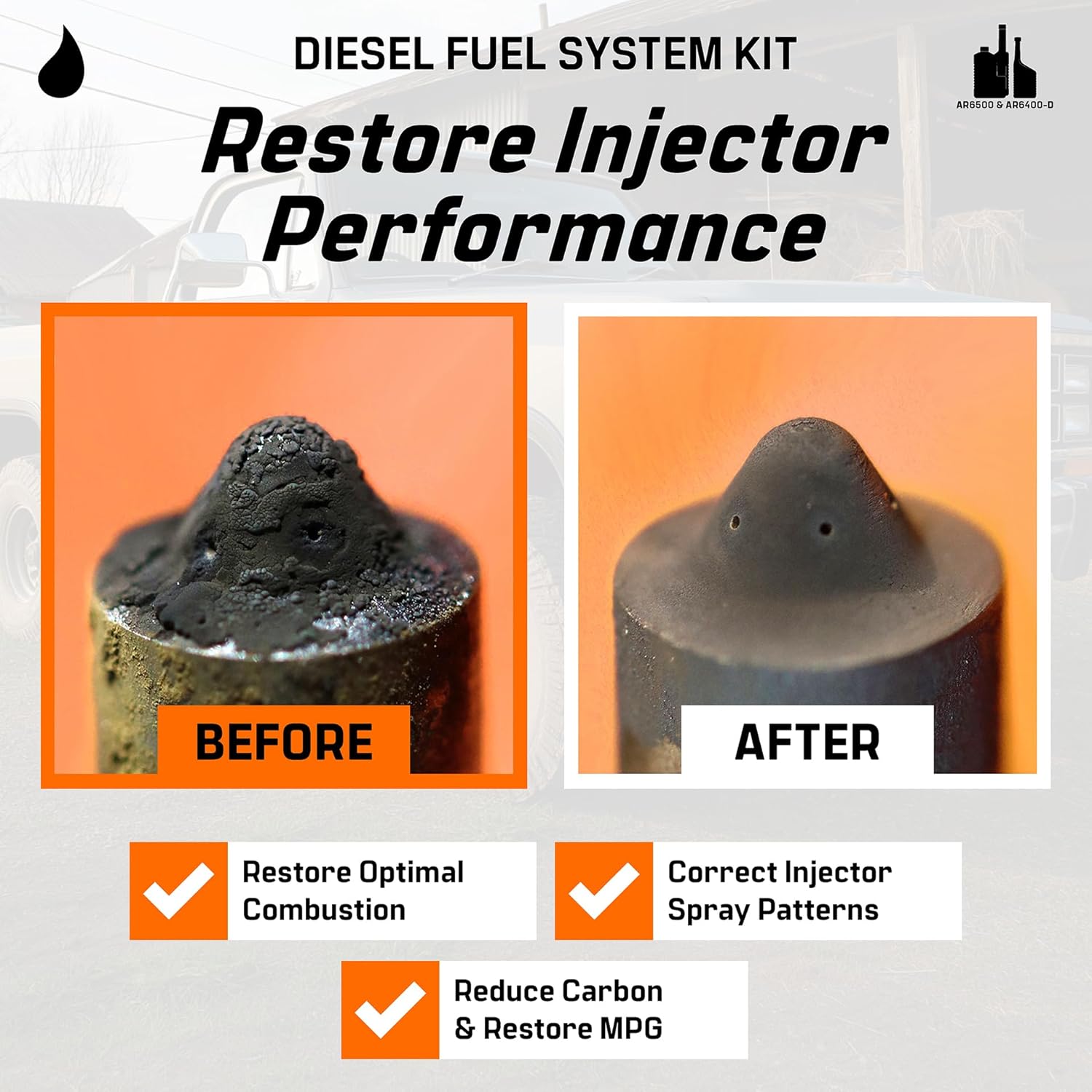 Archoil Diesel Fuel System Kit - AR6500 Diesel Treatment (40 oz) + AR6400-D Diesel Fuel System Cleaner