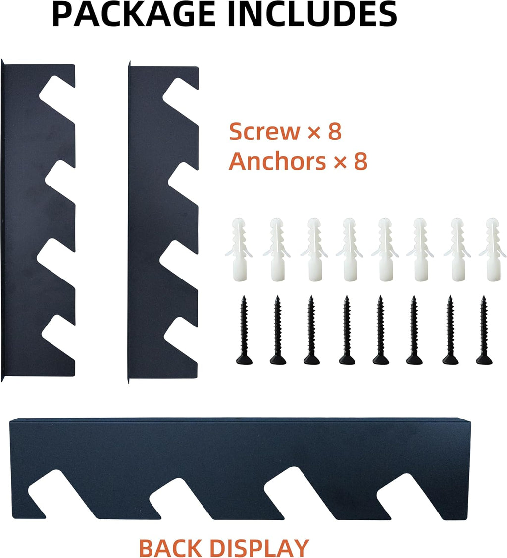 CZWL&HG Heavy-Duty Garden Tool Organizer Wall Mount – Garage Wall Storage Rack for Shovels, Rakes & Long-Handled Tools – Solid Steel, Holds 250 lbs