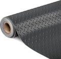 Bonnlo 5x10 FT Garage Floor Mat for Under Car,Thickened PVC Roll Floor mats，Waterproof Non Slip Parking Mat,Black