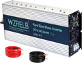 WZRELB 3500W Pure Sine Wave Inverter, Car Power Inverter 36V DC to 110V 120V AC Converter for RV, Truck, Solar, Outdoor with Dual AC Outlets, Hardwire Port, Surge 7000W, LED Display,Off-Grid