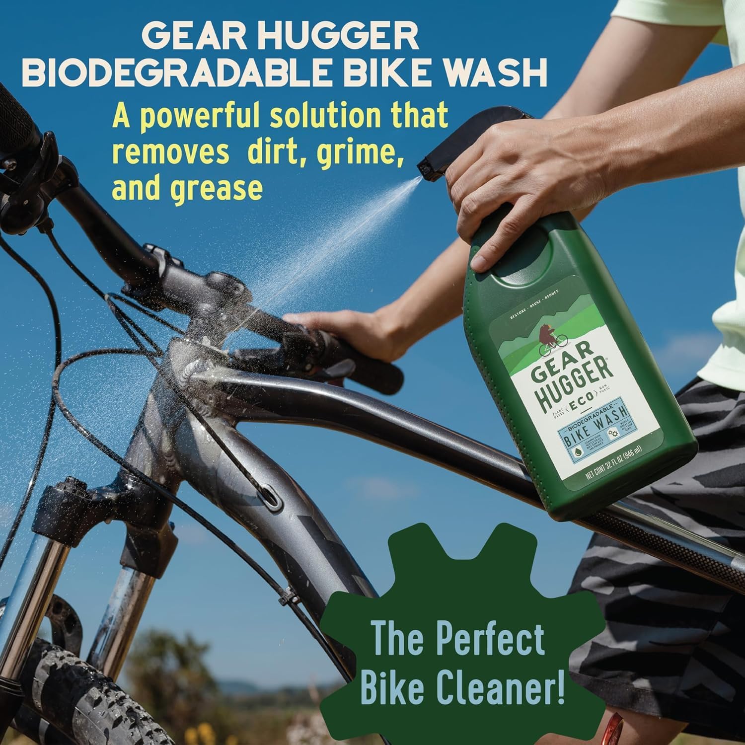 Bike Bundle - Bike Wash, Degreaser & Bike Lubricant (3 Pack) - Eco-Friendly & Biodegradable - All-in-One Bike Cleaner, Chain Degreaser & Long-Lasting Plant-Based Lubricant for All Bikes