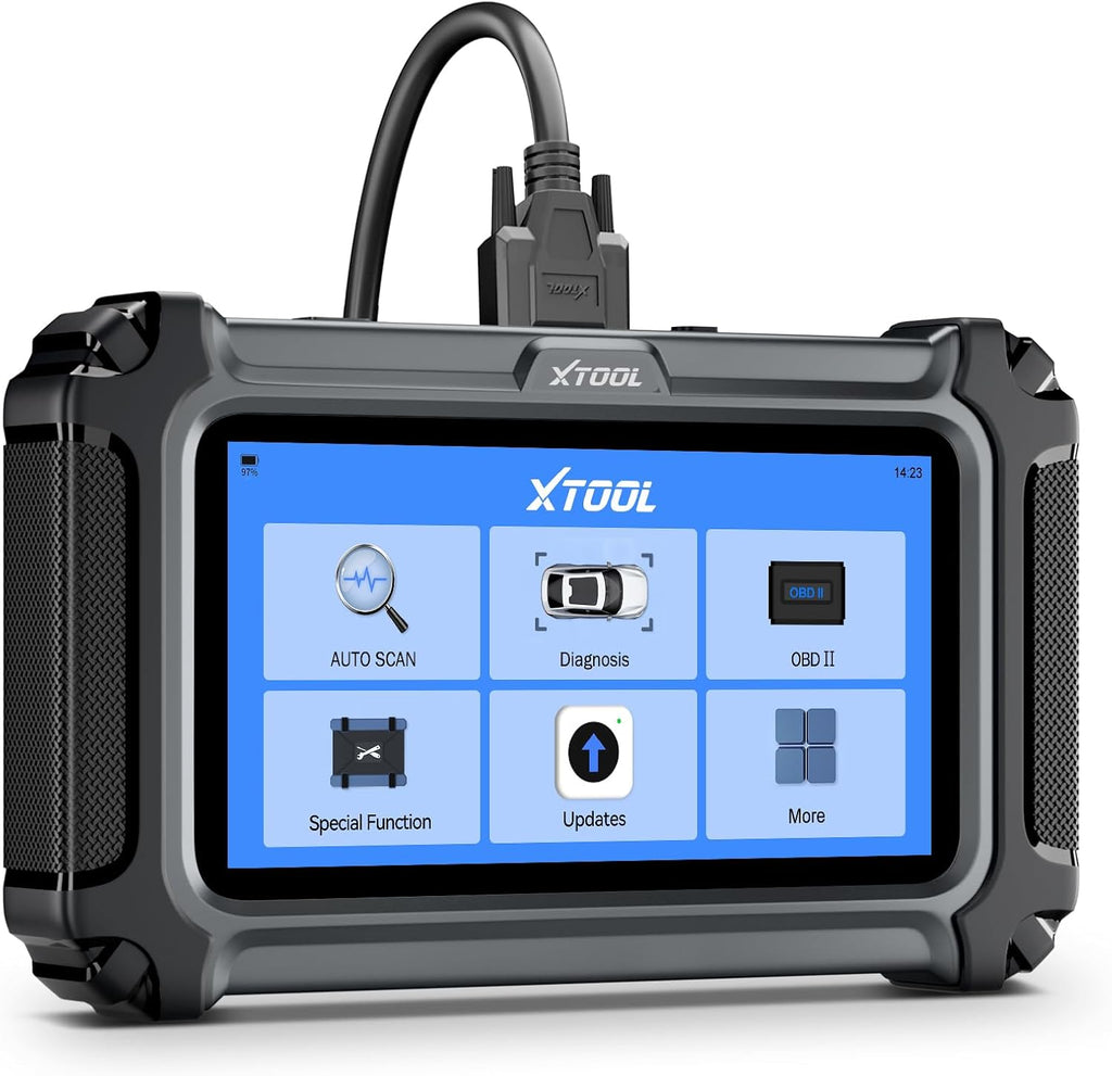 XTOOL D5 Car Code Reader and Reset Tool, Engine ABS SRS Transmission Car Diagnostic Tool with EPB Service, ABS Bleed, Throttle Relearn, Clear Check Engine Light Code Reader with 9 Resets, Free Update