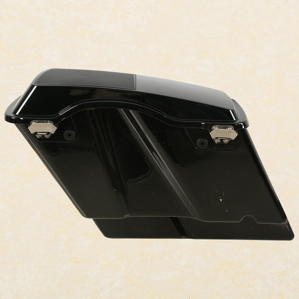 XFMT 5" Stretched Saddlebags Extended Saddle Bags W/ 6x9 Speaker Llids For Harley Touring Road King Street Glide Road Glide Electra Glide Ultra Classic 1993-2013