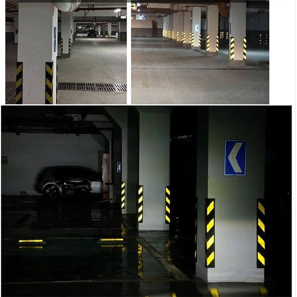 Garage Wall Guards Edge Rubber Protector Wall Corner Bumper Guards for Parking Protect Car Corner Guards Bumpers Pole (Color : 1, Size : 4pcs)