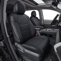 EKR Sienna Seat Covers for 2021-2025 Toyota Sienna Limited,Platinum,2nd Row Captain Chairs with Legrest 7 Seats,Automotive Seat Covers,Car Seat Cover Full Set,Leather(Black)