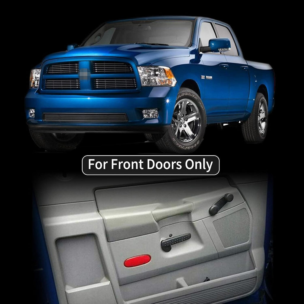 Car Front Interior Door Panels Reflector Red Inner Door Panel Reflector Plate for 2002-2008 Dodge Ram 1500/2003-2009 Dodge Ram 2500 3500/2004-2009 Dodge Durango (for front doors only)-2PCS