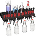 Spray Bottle Storage Rack, Wall Mount Bottle Organizer Car Detailing, Detailing Brush Organizer, Car Beauty Shop Accessory Display, 3/8" Air Tool Holder for Garage and Workspace, 1Pcs, Black