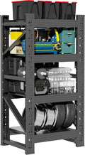 4-Tier Storage Shelves,63" H Heavy-Duty Garage Shelving Unit,Adjustable Industrial Metal Shelf System,3,000lbs Capacity,Tool Organizer for Garage,Workshop,32" W*20" D*63" H,Black